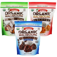 Jennies Organic Coconut Macaroons Variety Pack, 5.25Oz | Coconut, Chocolate Drizzle, Double Chocolate Sea Salt | Peanut Free | Dairy Free | Individually Wrapped