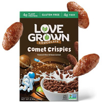 Love Grown Chocolate Comet Crispies Cereal, 9.5Oz, Pack Of 6