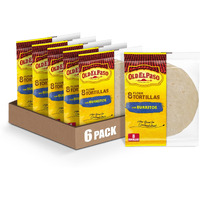 Old El Paso Flour Tortillas, For Burritos, 8 Ct., 11 Oz. (Pack Of 6)