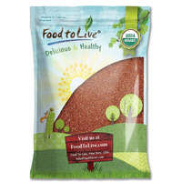 Food To Live - Organic Red Quinoa, 10 Pounds Non-Gmo, Whole Grain, Kosher, Vegan, Sirtfood, Bulk. Rich In Essential Amino Acids, Protein. Quick-Cooking Grain. Great Replacement For Rice, Pastas.