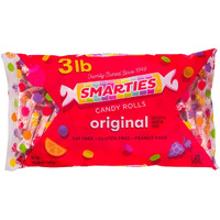 Smarties Candy Rolls, 3 Pound Bag, 180 Count,