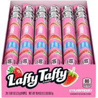 Laffy Taffy Rope Candy, Strawberry Flavor, 0.81 Ounce Ropes (Pack Of 24)