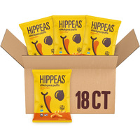 Hippeas Chickpea Puffs, Vegan Nacho Vibes, 0.8 Ounce (Pack Of 18), 3G Protein, 2G Fiber, Vegan, Gluten-Free, Crunchy, Plant Protein Snacks