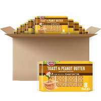 Keebler Sandwich Crackers, Single Serve Snack Crackers, Office And Kids Snacks, Toast And Peanut Butter (12 Trays, 96 Packs)