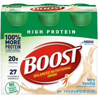 Boost High Protein Balanced Nutritional Drink, Very Vanilla, 8 Ounce Bottle (Pack Of 24)