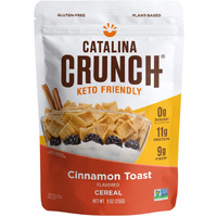 Catalina Crunch Cinnamon Toast Keto Cereal (9Oz Bag) | Low Carb, Sugar Free, Gluten Free | Keto Snacks, Vegan, Plant Based Protein | Breakfast Cereals | Keto Friendly Food
