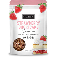 Safe + Fair Strawberry Shortcake Granola - Gluten-Free, Dairy Free And Vegan Breakfast, Snack Or Dessert - Free From Top 9 Allergens, Trans Fat And Artificial Ingredients - Non Gmo, 12Oz