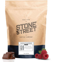 Stone Street Flavored Ground Coffee, Chocolate Raspberry, Freshly Roasted, 100% Colombian Arabica, Gourmet Coffee, Medium Roast, Chocolately Berry Flavor, 1 Lb