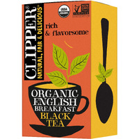 Clipper Tea Organic Fairtrade English Breakfast, Big Ben - Usda Organic, Non-Gmo, Fair Trade, Sustainable Caffeinated Tea, 1 Pack, 20 Unbleached Tea Bags
