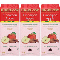 Bigelow Cinnamon Apple Herbal Tea Bags 28-Count Box (Pack Of 3) Cinnamon Apple Hibiscus Flavored Herbal Tea Bags All Natural Non-Gmo
