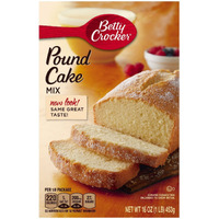 Betty Crocker Pound Cake Mix Boxes - 16 Oz - 2 Pack