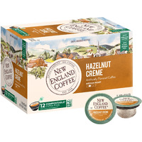 New England Coffee Hazelnut Crme Medium Roast Single Serve Pods, 12Ct Box (Pack Of 1)