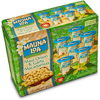 Mauna Loa Premium Hawaiian Roasted Macadamia Nuts, Maui Onion Garlic Flavor, 4 Oz Cup (Pack Of 6)