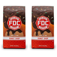 Fire Department Coffee - Gives Back To Firefighters - Donut Shop Coffee Beans - Sweet & Smooth - Medium Roast - Roasted In The Usa - Premium Whole Bean Coffee - Veteran Owned (12 Oz, Pack Of 2)