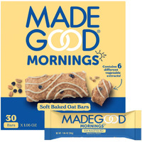 Madegood Mornings Soft Baked Breakfast Bars, Blueberry, 1.06 Oz (30 Count) Gluten Free Snacks