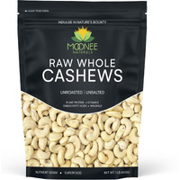 Raw Cashews Unsalted Whole (16 0Z. / 1 Lb) | Vegan Protein Snacks | Make Cashew Milk | Keto And Paleo Friendly Diet Snacks | Party Snacks | Healthy Snacks | Cashews Bulk | Non-Gmo | 100% Natural - By Moonee Naturals 16 0Z. / 1 Lb