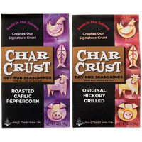 Char Crust Dry Rub Seasoning - Original Hickory Grilled And Roasted Garlic Peppercorn, Holiday Cooking Pack, 4 Oz (Pack Of 2)