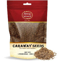 Spicy World Caraway Seeds 1 Lb Bulk Bag (16Oz) | Premium Whole Caraway Seeds For Rye Bread, Sauerkraut & Cooking | Aromatic Gourmet Caraway Spice