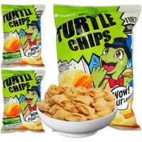 K-Munchies Orion Turtle Chips - Large 3 X 160-Gram Sweet Corn Flavor Korean Chips - Big Bag, Party Size Savory, Tasty, Crispy Korean Corn Snacks - Bite-Sized, On-The-Go Korean Corn Snack For Family