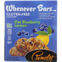 Pamelas Products Oat Blueberry Lemon Bar - 5 Count (Pack Of 6)