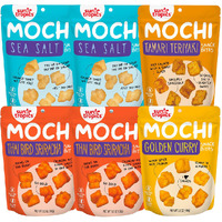 Sun Tropics Mochi Snack Bites, Variety Pack- 3.5 Oz (6 Pack) - Crunchy Mochi Snacks - Gluten Free & Dairy Free, No Msg - Asian Rice Snacks