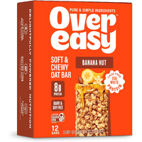 Over Easy Soft And Chewy Granola Breakfast Bars - Granola And Protein Bars - Energy Snack Bars - Clean, Gluten Free, Dairy Free, Soy Free And Kosher (Banana Nut, 12 Count)