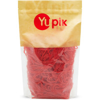 Yupik Strawberry Licorice Laces, 2.2 Lb, Red Candy, Sweet Flavor, Chewy, Spaghetti-Like Candy, Licorice Texture, Fun Treat, Delicious Snack, Ideal For Gifting & Decorating