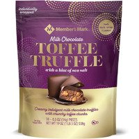 Member's Mark Milk Chocolate Toffee Truffle With Sea Salt (19 Oz.), 38 Count (Pack Of 1)