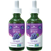 Sweetleaf Stevia Sweet Drops Grape - Liquid Stevia Drops Sweetener, Zero Calorie, Non-Gmo Stevia Liquid Sugar Substitute For Sugar-Free Sodas, Mixed Drinks, Iced Tea, 2 Fl Oz (Pack Of 2)