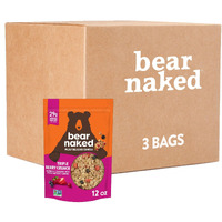 Bear Naked Granola Cereal, Whole Grain Granola, Breakfast Snacks, Mega Pack, Triple Berry Crunch (3 Bags)