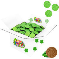 Saint Patrick's Day Chocolate Coins Green Coins, Belgian Nut-Free Milk Chocolate, Kosher Certified (500-Pack)