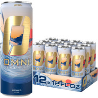 Omni Energy Drink Stoked 12 Oz (Pack Of 12) | Contains 200Mg Natural Caffeine, B Vitamins, Coq10, Ginger Root Extract | Sugar-Free, Low Calorie, Energy Drink For All-Day Vitality