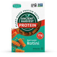 Ancient Harvest Gluten-Free Plant-Based High-Protein Vegan Pasta, Red Lentil And Quinoa Rotini, 8 Ounce Boxes (Pack Of 6)