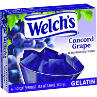Welch's Concord Grape Gelatin, 3.99 Oz, Pack Of 12