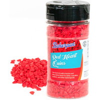 Bakerpan Heart Sprinkles For Baking - Red Heart Sprinkles For Cookies - 4 Ounces Red Heart Sprinkles Edible For Cake Decoration, Mother Day Sprinkles (Made In Usa)
