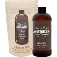 Kombucha Starter Tea | Grow Scoby From Scratch | 16 Oz Bottle | Live Cultures For Brewing 1 Gallon Of Homemade Kombucha Tea | By The Kombucha Company