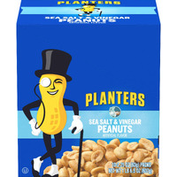 Planters Sea Salt & Vinegar Peanuts (2.25Oz Bags, Pack Of 10)