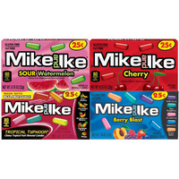 Mike & Ike Chewy Candy Variety Pack | Berry Blast, Tropical, Watermelon, Cherry | 0.78 Ounce (Pack Of 24)