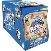 Meiji Hello Panda Cookies, Vanilla Crme Filled - 7 Oz, Pack Of 6 - Bite Sized Cookies With Fun Panda Sports