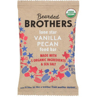 Bearded Brothers Organic Vegan Protein Energy Bars - Gluten Free, Paleo, Fiber, Whole 30 | Non Gmo, Soy Free, Low Snacks | 12 Pack Vanilla Pecan