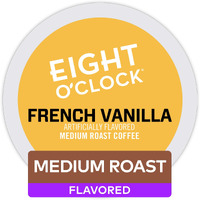 Eight O'Clock Coffee French Vanilla, Single-Serve Keurig K-Cup Pods, Flavored Light Roast Coffee, 48 Count