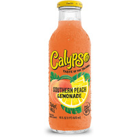 Calypso Lemonades | Made With Real Fruit And Natural Flavors | Southern Peach Lemonade, 16 Fl Oz (Pack Of 12)
