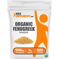 Bulksupplements.Com Organic Fenugreek Powder - From Fenugreek Seeds, Trigonella Foenum-Graecum, Fenugreek Supplement - Gluten Free, 1000Mg Per Serving, 1Kg (2.2 Lbs) (Pack Of 1)