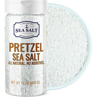 Pretzel Salt For Soft Pretzels, Food Grade Salt For Pretzels And Bagels, Heat Resistant Coarse Sea Salt For Soft Pretzel Dough, 1Lb Shaker - Sea Salt Superstore
