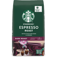 Starbucks Whole Bean Coffee, Dark Roast Coffee, Espresso Roast, 100% Arabica, 1 Bag (18 Oz)