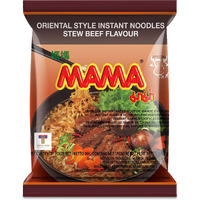 Mama Noodles Beef Stew Instant Spicy Noodles W/Delicious Thai Flavors, Hot & Spicy Noodles, No Trans Fat W/Fewer Calories Than Deep Fried Noodles 30 Pack
