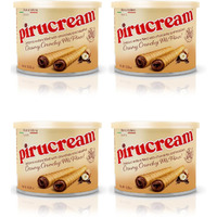 Pirucream Rolled Wafers With Chocolate Hazelnut, Organic Alkaline 100% Cocoa - No Trans-Fat, Preservatives, Colorants Or Additives And Without Palm Oil (300Gr/ 10.58Oz Each One - 4 Pack Tin)