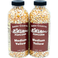Amish Country Popcorn | 2-14 Oz Bottles | Medium Yellow Popcorn Kernels | Old Fashioned, Non-Gmo And Gluten Free (2-14 Oz Bottles)