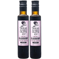 Blackberry Balsamic Vinegar - Gourmet Barrel Aged Infused Balsamic Vinegar - Great For Dressing Dipping Glazing - No Artificial Flavors Or Added Sugar - Made In Texas (8.5 Oz, 2 Pack)