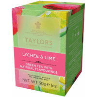 Taylors Of Harrogate Lychee & Lime Green Tea, 20 Teabags (Pack Of 6)
